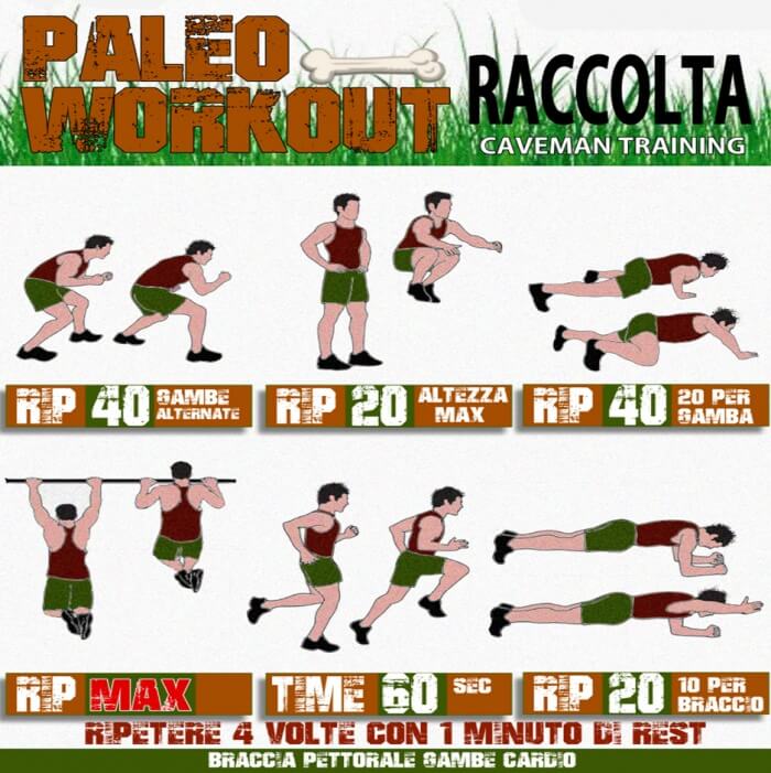 Raccolta Caveman Training - Paleo Workout HIIT Abs Legs Sixpack